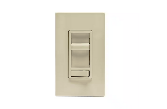 SureSlide 600-Watt Single Pole and 3-Way Incandescent-CFL-LED Slide Dimmer, Light Almond - 9659061