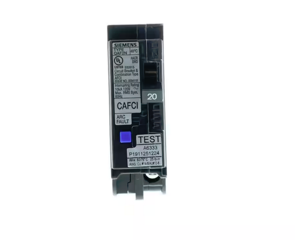 20 Amp 1-Pole Combination Type AFCI Plug-On Neutral Circuit Breaker - 91005138369