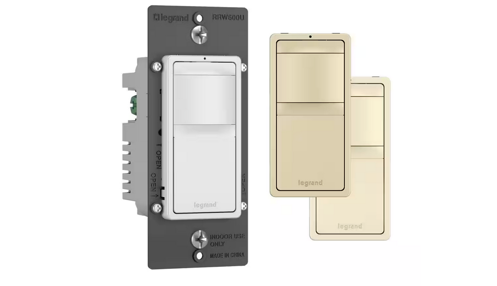 radiant 600-Watt Passive Infrared Single-Pole Occupancy/Vacancy Sensor, White/Light Almond/Ivory - 91005987056