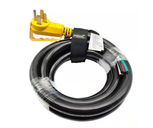15 ft. 6/3 Plus 8/1 50 Amp NEMA 14-50 Power Cord With Handle for RV/EV Charger/Generator/Range(14-50P to 4-Wires), Black - 91012159935