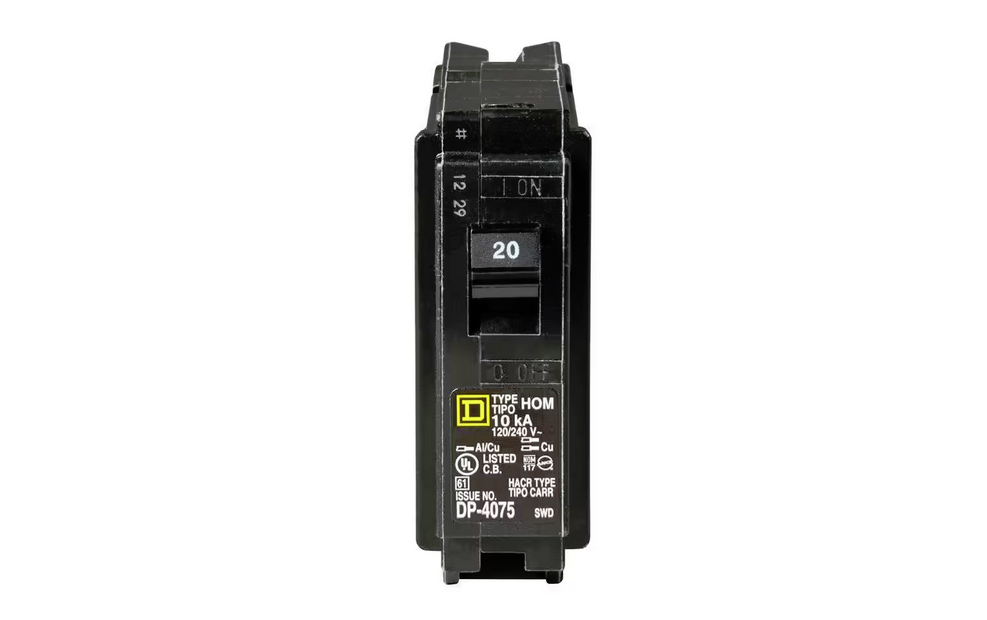 Homeline 20 Amp Single-Pole Circuit Breaker(HOM120CP) - 9576387