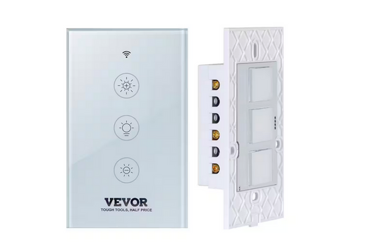 LED Wi-Fi Dimmable Switch 2 Amp Smart Illuminated Touch Dimmer Light Switch White with Panel APP Remote Control (1-Pack) - 91011140704