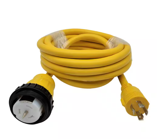 20 ft. Generator 30 AMP 125/250-Volt 4-Prong Locking Plug L14-30P to 50 AMP 125/250-Volt SS2-50R(CS6364) Adapter Cord - 91007714060