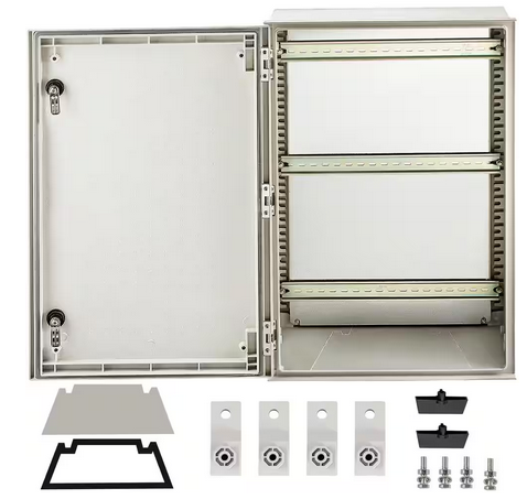 2 cu.ft. Electrical Enclosure Box 24 x 16 x 9 in. NENA 4X Junction Outlet Box Wall Mount Fiberglass with Mounting Plate - 91007824720