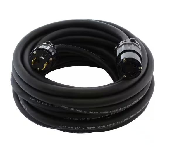 10 ft. Soow 8-Gauge Nema L5-30 125-Volt 30 Amp Super-Duty Outdoor Rubber Extension Cord - 91008744043