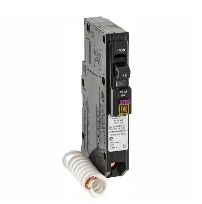 QO 15 Amp Single-Pole Dual Function (CAFCI and GFCI) Circuit Breaker (6-Pack) - 91001553450