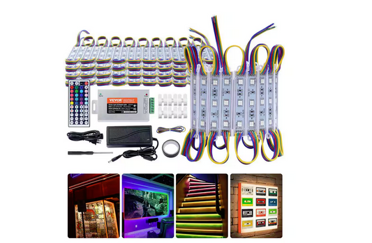 80PCS LED Storefront Lights 41 ft. 0.72-Watt Integrated LED RGB Color Changing Shop Lights Remote Control( 1 Pack ) - 91011576276