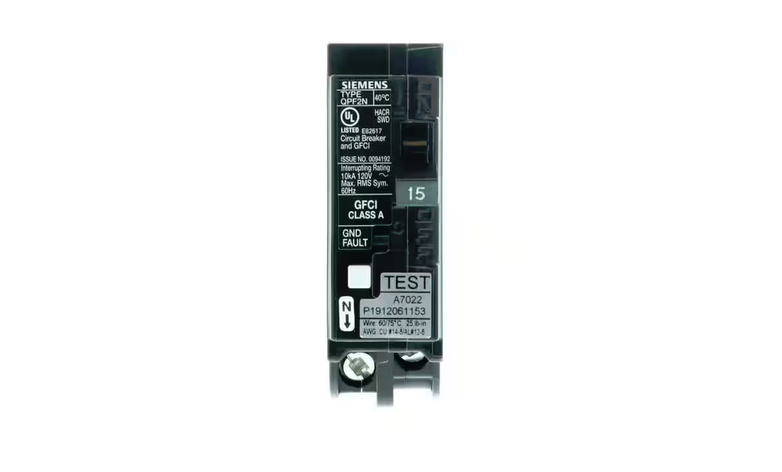 15 Amp 1-Pole GFCI Plug-On Neutral Circuit Breaker - 91005138323