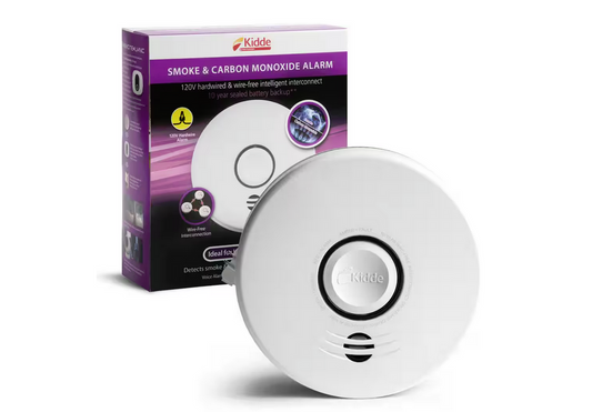 10 Year Worry-Free Hardwired Combination Smoke and Carbon Monoxide Detector with Wire-Free Voice Interconnect - 91003331532