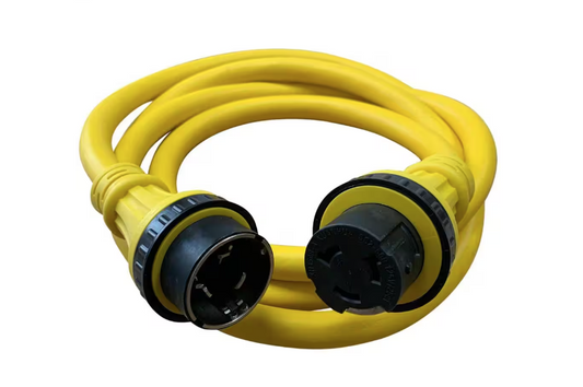 50 ft. 6/4 50 Amp 125/250 Dual Voltage Marine Shore Power Extension Cord - 91005902535