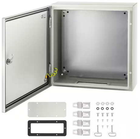 Electrical Enclosure 20 in. x 20 in. x 6 in. NEMA 4X Carbon Steel IP66 Waterproof and Dustproof Electrical Junction Box - 91007824441