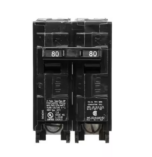 80 Amp Double-Pole Type QP Circuit Breaker - 9832747