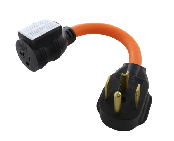 1.5 ft. 30 Amp 4-Prong 14-30P Dryer Plug to Household Outlet with 20 Amp Breaker - 91004734252