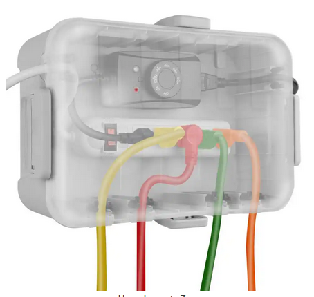 Electrical Wall Box 12 in. x 8.5 in. x 5 in. Plastic Electrical Box with Transparent Lid IP54 Waterproof Cord Cover - 91012054785