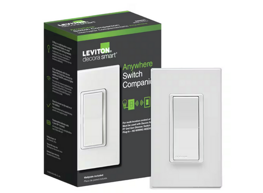 Decora Smart Anywhere Switch Companion, Add Wire-Free 3-Way On/Off Control to Decora Smart Wi-Fi 2nd Gen, White - 91006063954