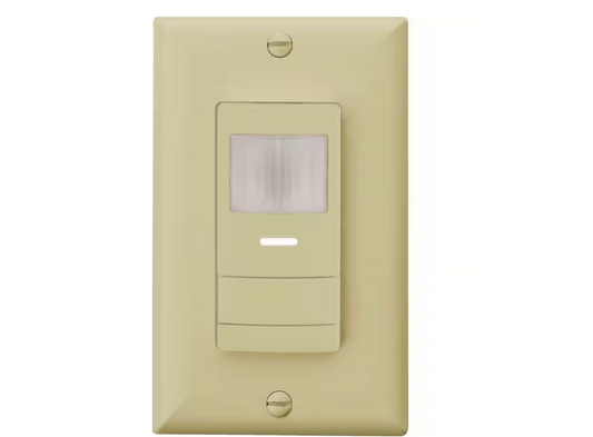 Contractor Select WSX Series 120-277 Volt Ivory Wall Switch Occupancy Sensor - 91000974773