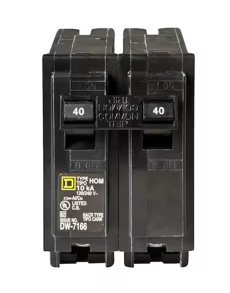 Homeline 40 Amp 2-Pole Circuit Breaker(HOM240CP) - 9576441