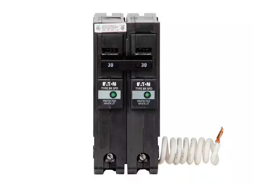 BR 30 Amp 2-Pole Circuit Breaker with Surge Protection - 91003455126