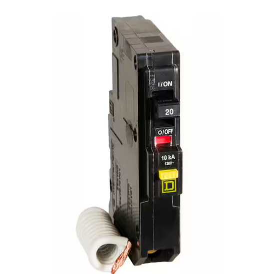 QO Qwik-Gard 20 Amp Single-Pole GFCI Circuit Breaker - 9741892