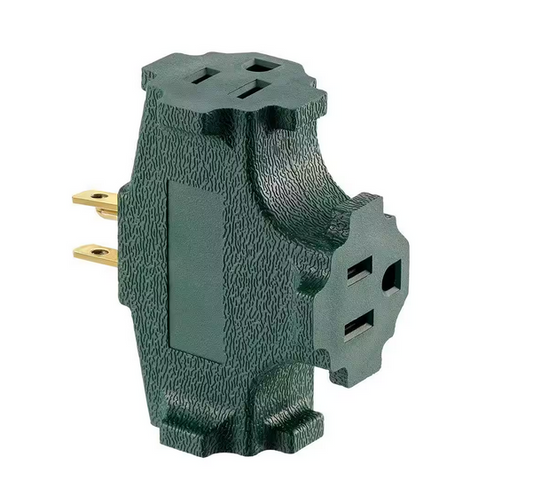 3-Outlet Green Grounding Tap - 9522060