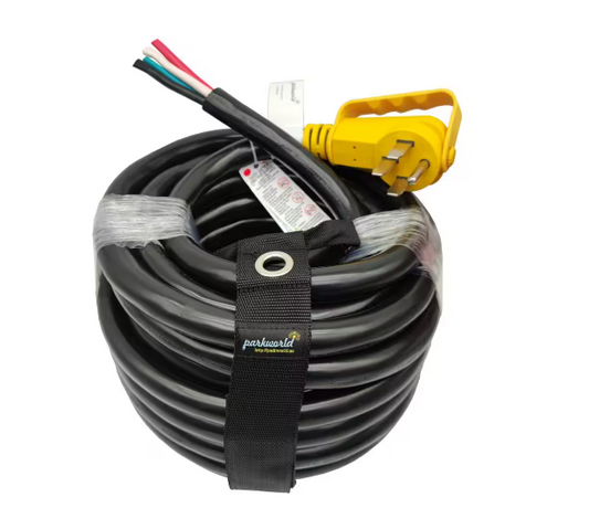 50 ft. 6/3 Plus 8/1 50 Amp NEMA 14-50 Power Cord With Handle for RV/EV Charger/Generator/Range(14-50P to 4-Wires), Black - 91012159915