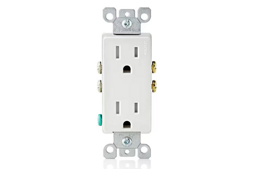 Decora 15 Amp Tamper-Resistant Duplex Outlet, White (10-Pack) - 9907152