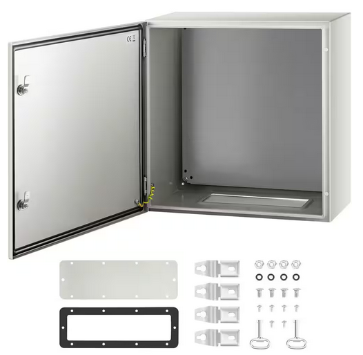 Electrical Enclosure Box 24 in. x 24 in. x 12 in. IP66 Waterproof Carbon Steel Junction Box with Mounting Plate - 91007824367