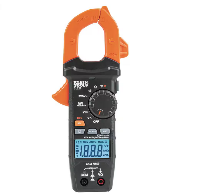 400 Amp Digital Clamp Meter, AC Auto-Ranging with Temp - 91005204922