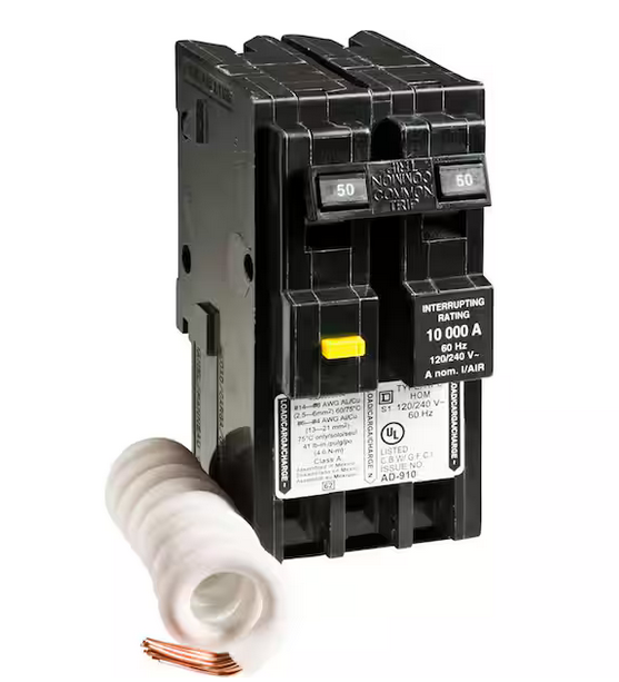 Homeline 50 Amp 2-Pole GFCI Circuit Breaker - 9713602