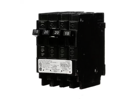 Triplex Two Outer 15 Amp Single-Pole and One Inner 20 Amp Double-Pole-Circuit Breaker - 9508579