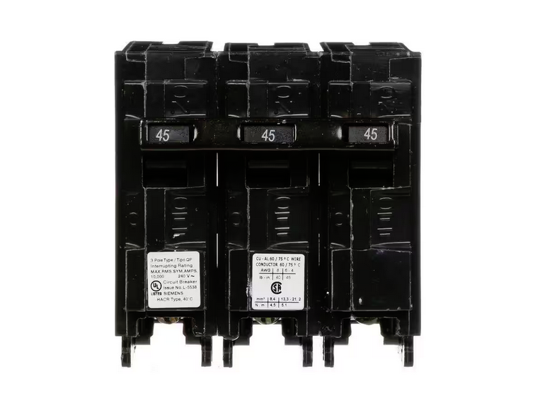 45 Amp Three-Pole Type QP Circuit Breaker - 95163939