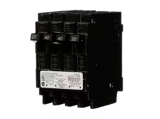 Triplex Two Outer 20-Amp Single-Pole and One Inner 40-Amp Double-Pole-Circuit Breaker - 9328115