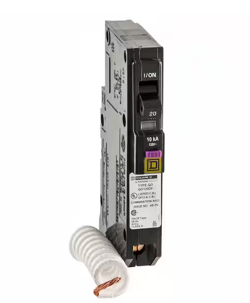 QO 20 Amp Single-Pole Dual Function (CAFCI and GFCI) Circuit Breaker (6-Pack) - 91001553447