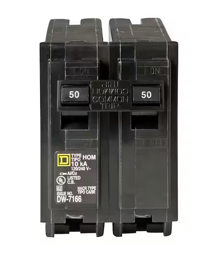 Homeline 50 Amp 2-Pole Circuit Breaker (6-pack) - 91005370702