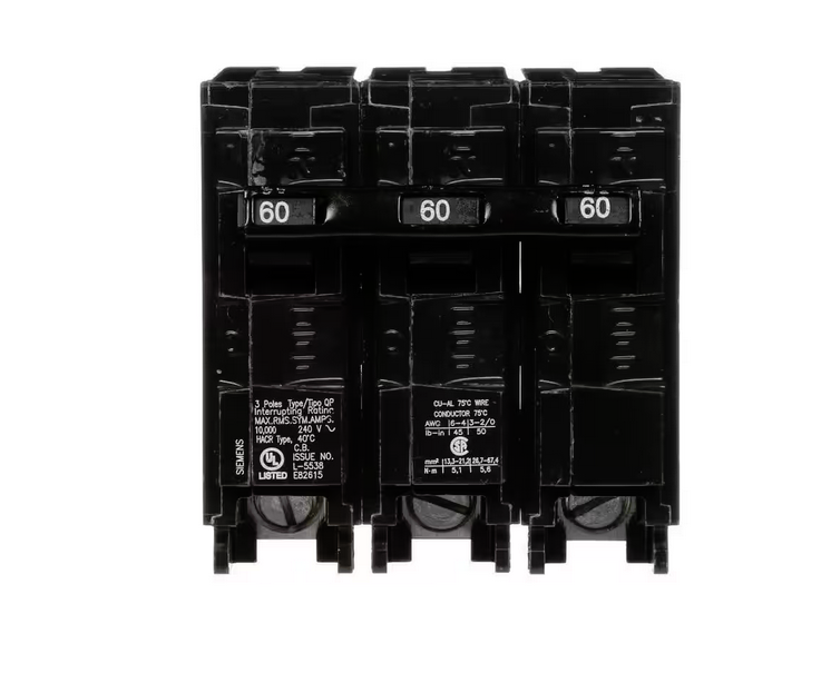 60 Amp Three-Pole Type QP Circuit Breaker - 9196411