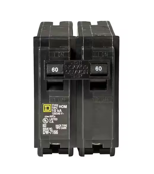 Homeline 60 Amp 2-Pole Circuit Breaker(HOM260CP) - 9576573