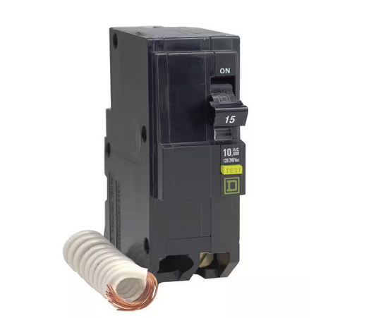 QO Qwik-Gard 15 Amp 2-Pole GFCI Breaker - 91006496446