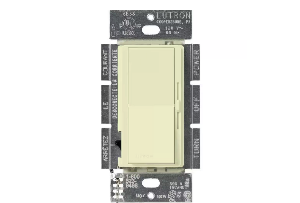 Diva LED+ Dimmer Switch for Dimmable LED and Incandescent Bulbs, 250-Watt/Single-Pole or 3-Way, White (DVCL-253P-AL) - 91001214113