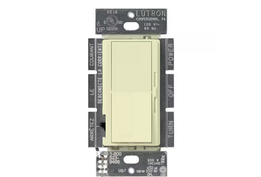 Diva LED+ Dimmer Switch for Dimmable LED and Incandescent Bulbs, 250-Watt/Single-Pole or 3-Way, White (DVCL-253P-AL) - 91001214113