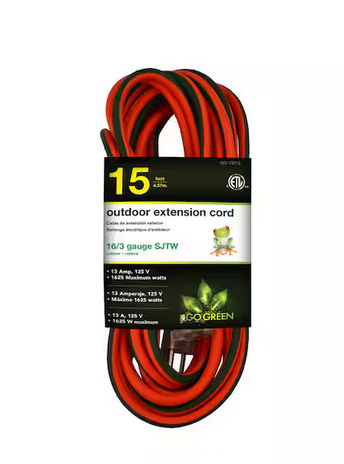 15 ft. 16/3 SJTW Outdoor Extension Cord - 91004317958