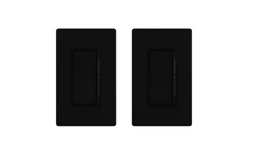 Slide Dimmer Switch for Dimmable LED ,CFL,Incandescent Bulbs ,Single Pole/ 3-Way, Wall Plate Included, Black (2-Pack) - 91005750389