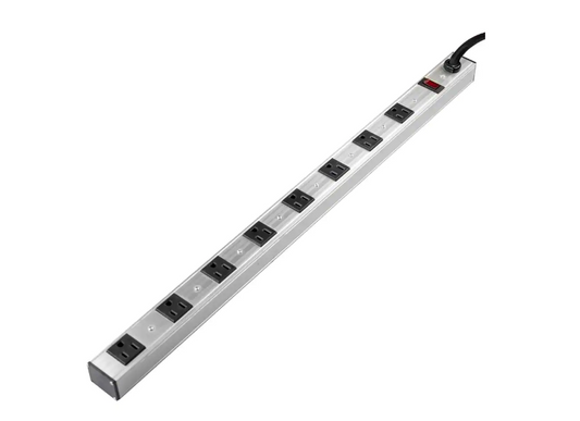 3 ft. 8-Outlet Aluminum Power Strip with Power Cord - 91007825021