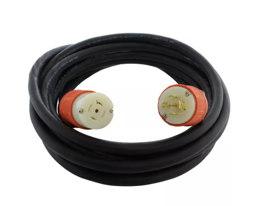 25 ft. SOOW 12/5 NEMA L21-20 20 Amp 3-Phase 120-Volt/208-Volt Industrial Rubber Extension Cord - 91008343583