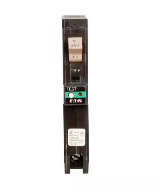 15 Amp 120-Volt/240-Volt Single Pole AFCI Plug-On Neutral Circuit Breaker - 91011603396