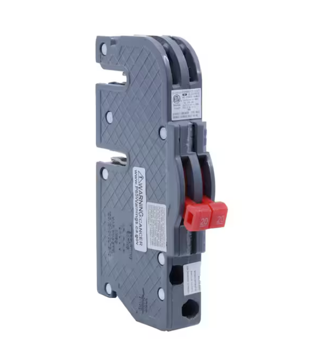 New UBIZ Thin 20 Amp/20 Amp 3/4 in. 1-Pole Zinsco Twin Replacement Circuit Breaker - 91002199814