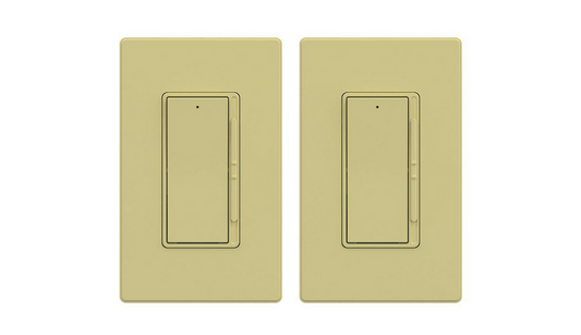 Slide 300-Watt Single Pole 3-Way Dimmer, Rocker Paddle, Wall Plate Included, Ivory (2-Pack) - 91006206327