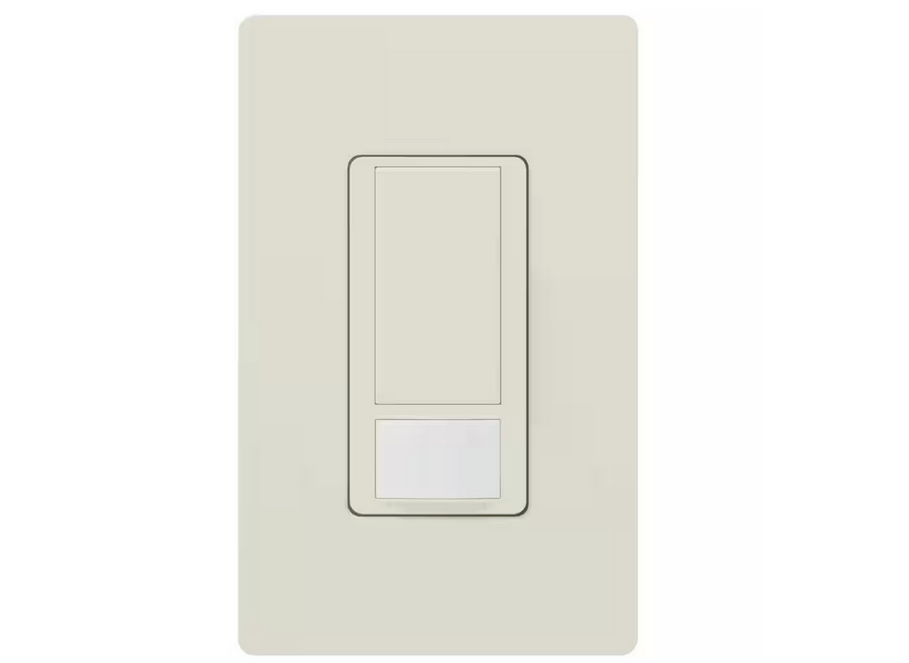 Maestro Dual Voltage Vacancy Sensor switch, 6-Amp, Single-Pole, Light Almond