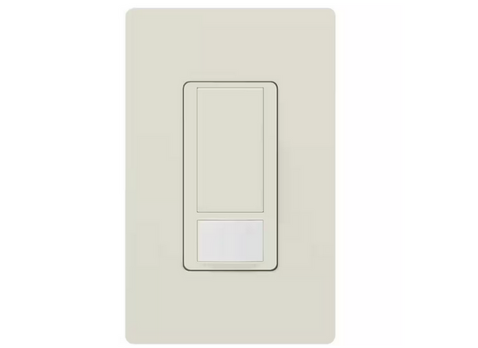 Maestro Dual Voltage Vacancy Sensor switch, 6-Amp, Single-Pole, Light Almond