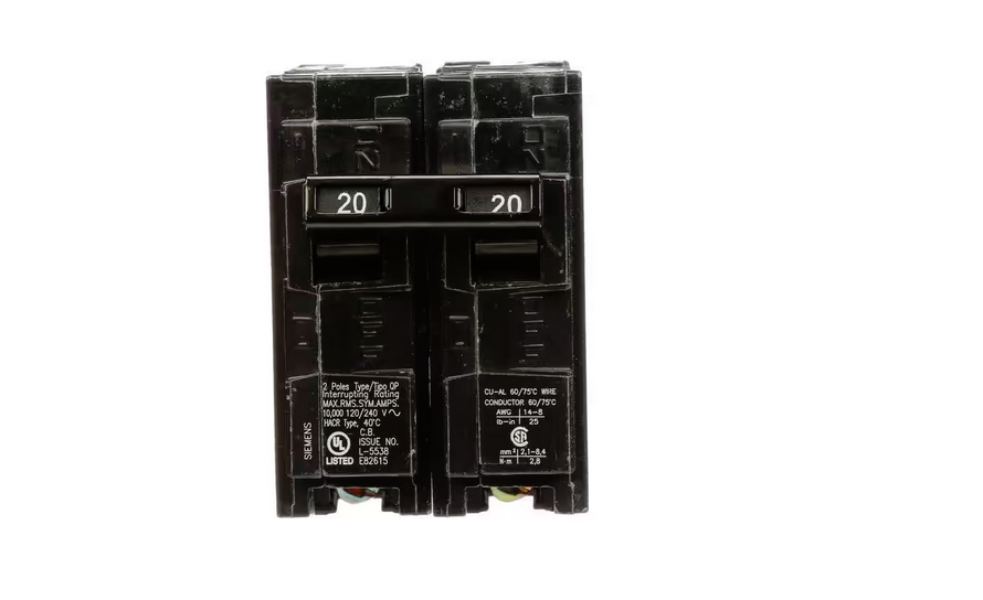 20 Amp Double-Pole Type QP Circuit Breaker - 9992598