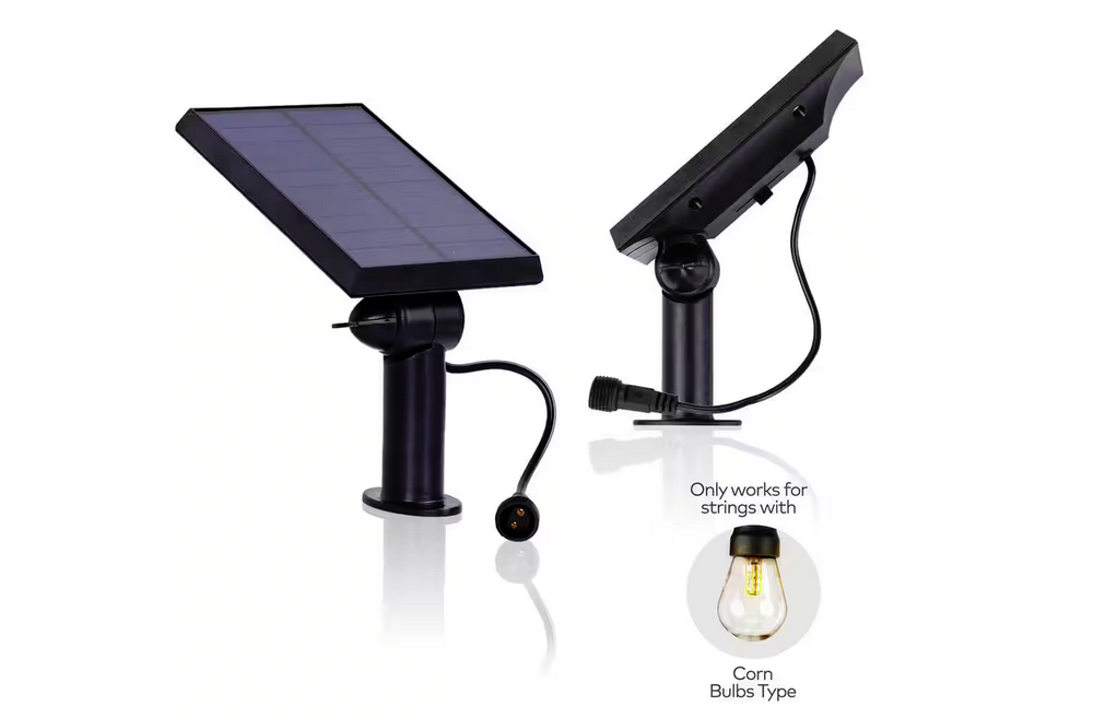 Ambience Pro 3.5 in. 2-Watt Solar Panel for Ambience Pro Outdoor Corn Filament Solar String Lights (1-Pack) - 91008125271